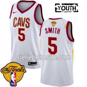 Kinder NBA Cleveland Cavaliers Trikot J.R. Smith 5 2018 Finals Patch Nike Weiß Swingman